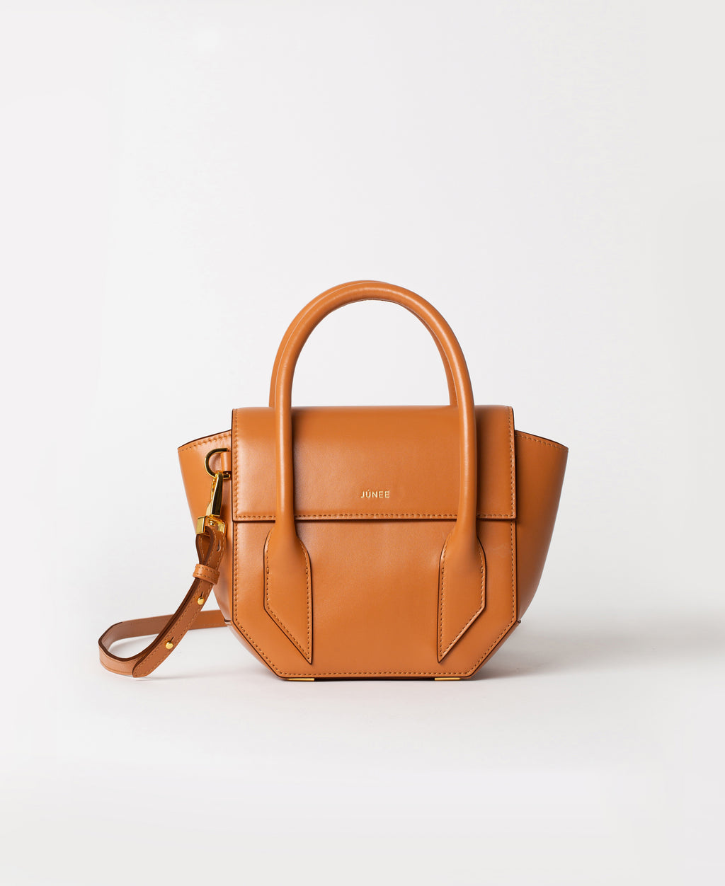 JÚNEE | Gía Designer Crossbody Shoulder Bag in Brown Leather