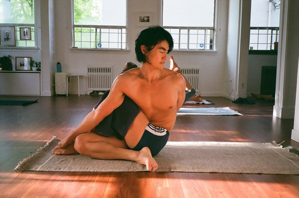 Derick Ardha Matsyendrasana Ashtanga Yoga Towel Bind