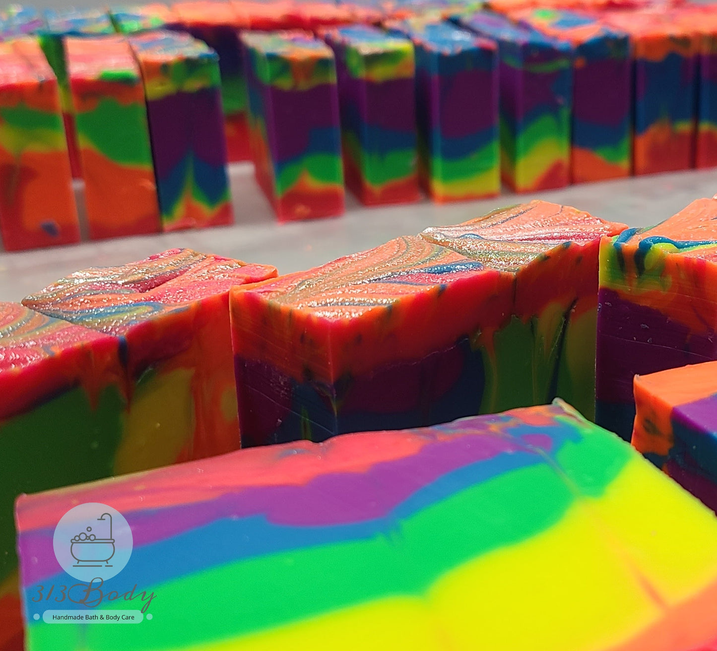 RETRO Rainbow Handmade Soap - Love is Love - Smell the Rainbow Scented