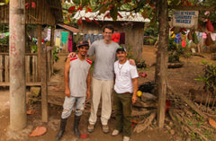Tom Rogan (center) with farmers Leonel Blandon (left) and Bayardo Benavidez Blandon (right)