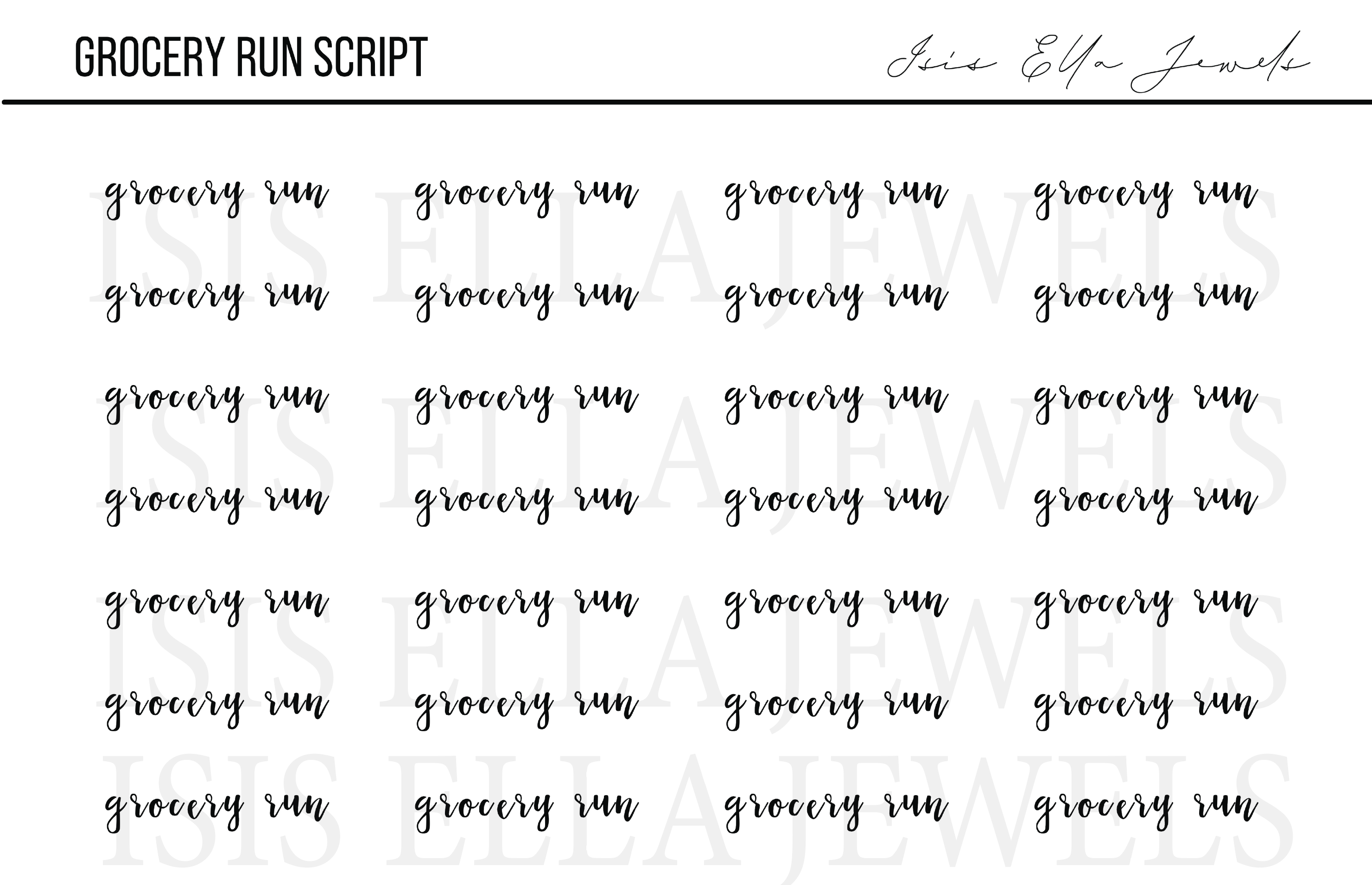 Grocery Run Script