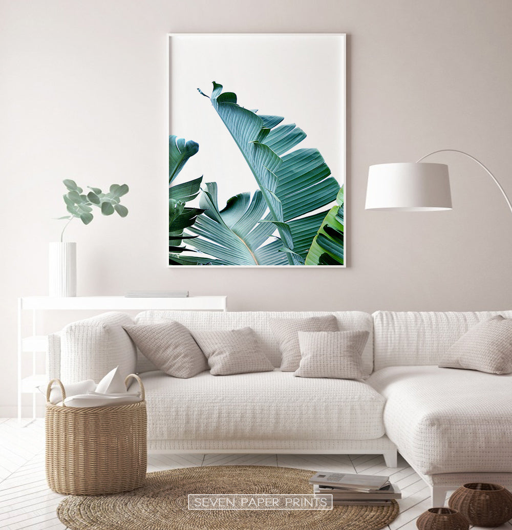 Green Tropical Leaf Print - Banana Palm Art – Seven Paper Prints