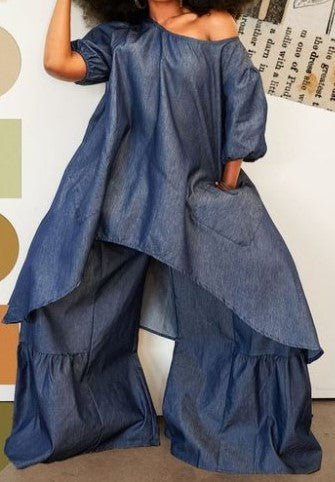 7774D Denim 2pc Pant Set - $30.00 Each (3 pcs per pack)