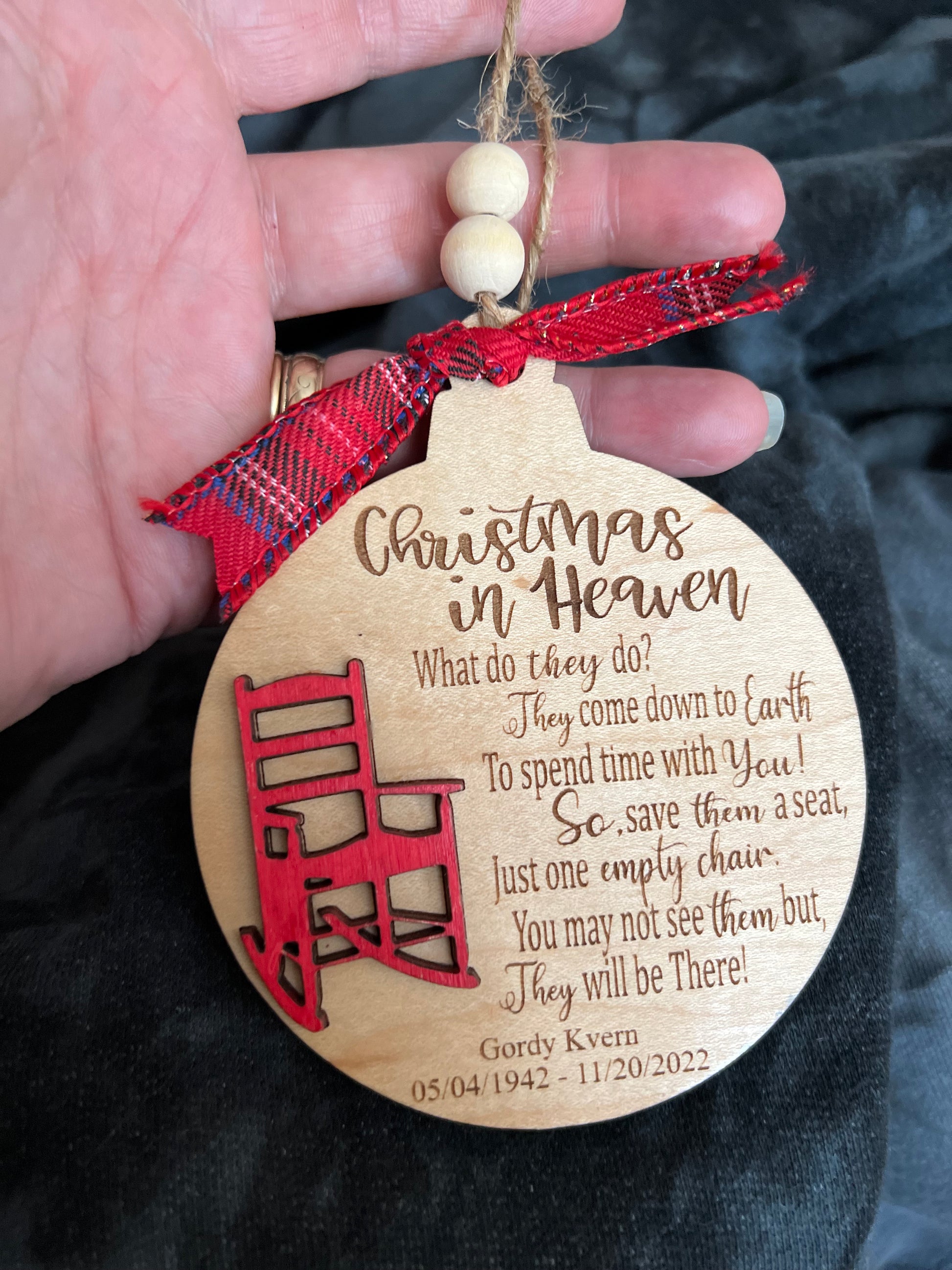 Christmas in Heaven ornament – Red Barn 94