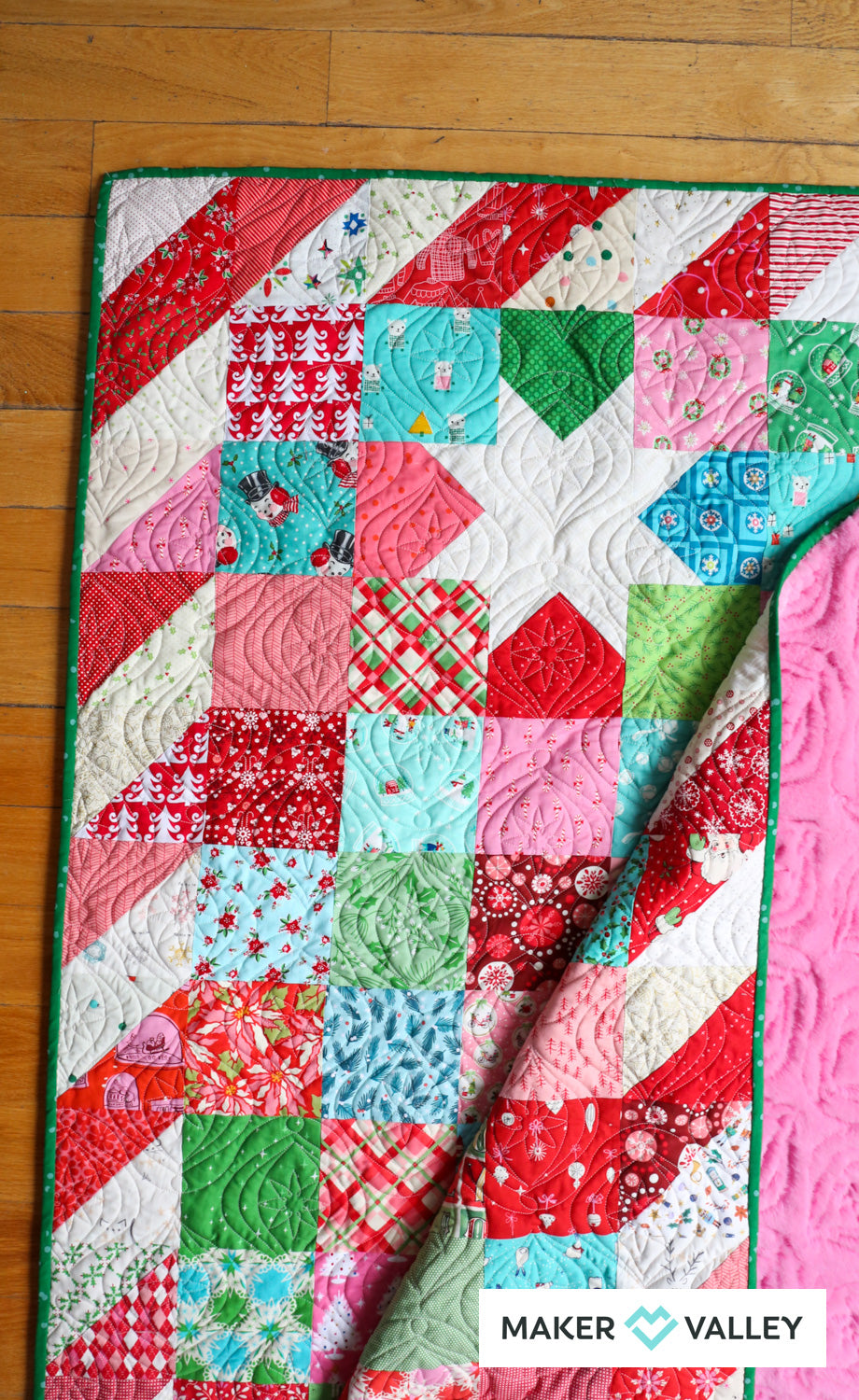 Happy Christmas Quilt by Maker Valley