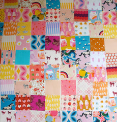Groovy scrappy fabric bundle and quilt by Maker Valley