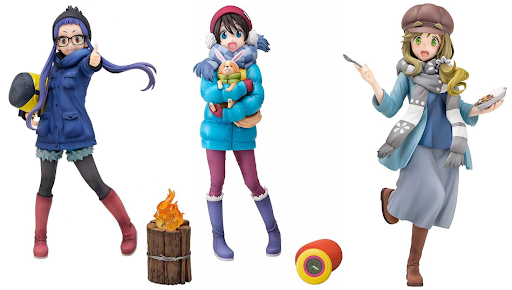Oogaki Chiaki, Saitou Ena, and Inuyama Aoi Wing scale figures