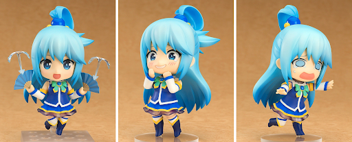 Konosuba Aqua Nendoroid poses and face plates