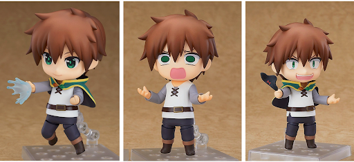 Konosuba Kazuma Nendoroid poses and face plates