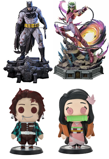 Prime 1 Studios DC statues and Kimetsu no Yaiba Cutie1 figures