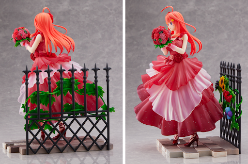 Itsuki Nakano floral dress figure base back and side views