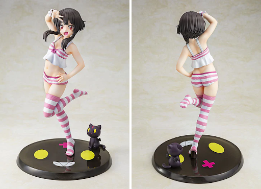 Megumin Chomusuke figure no hoodie with different faceplate and arms