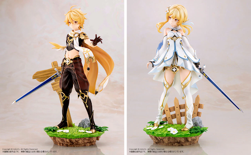 Kotobukiya Aether and Lumine figures