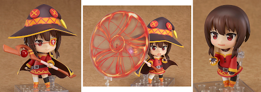 Megumin Nendoroid poses and face plates