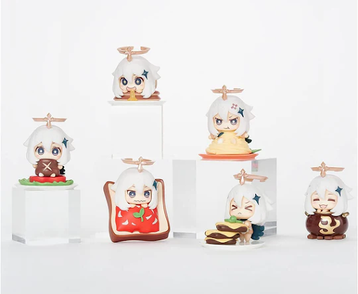 GENSHIN IMPACT: I'M NOT EMERGENCY FOOD! - PAIMON - SET OF 6 MASCOT FIGURES - 2023 Re-release (MiHoYo)