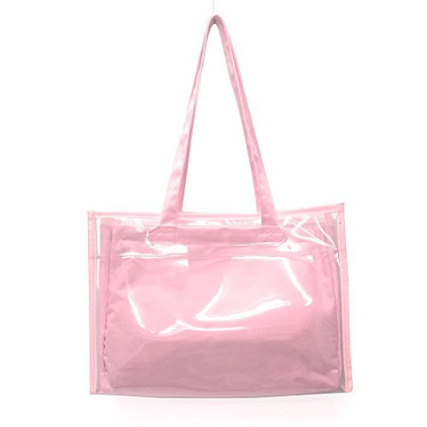 pink clear tote