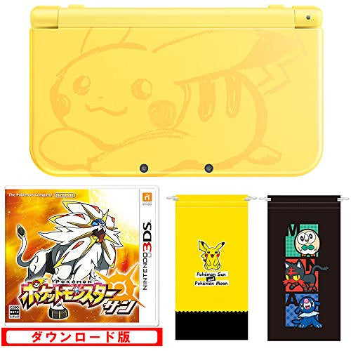 New Nintendo 3ds Ll Pikachu Yellow Pokemon Sun Set Incl