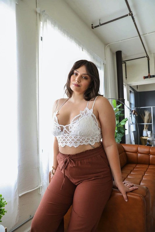 Faux Leather Longline Bralette Plus Size – My Pampered Life Seattle