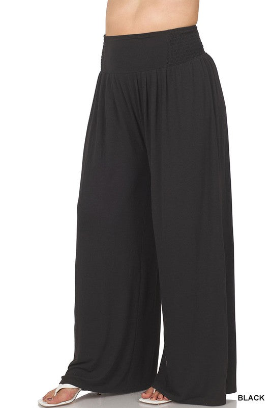 PLUS PREMIUM COTTON FOLD OVER YOGA FLARE PANTS