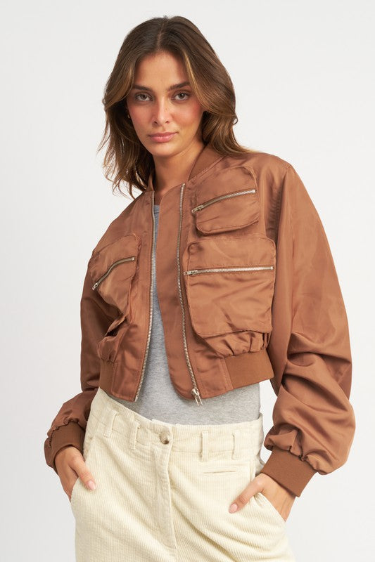 Rae Mode Crinkle Woven Cropped Jacket – My Pampered Life Seattle