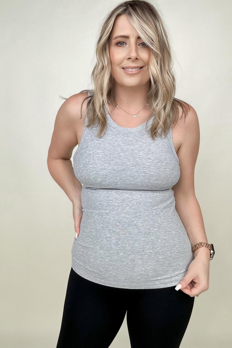 Fawnfit Basic Ribbed Fitted Tee with Built In Bra – Hello Pink LLC