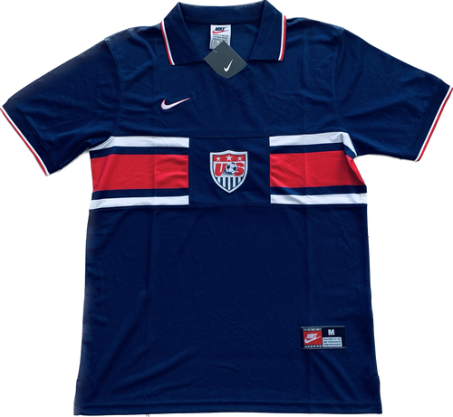 United States USA 1994 World Cup Away Short Sleeve Football Shirt [As worn  by Caliguri, Lalas & Ramos]