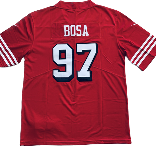 San Francisco 49ers Nick Bosa #97 Black Player Game Jersey Mens NFL –  Football Patch King