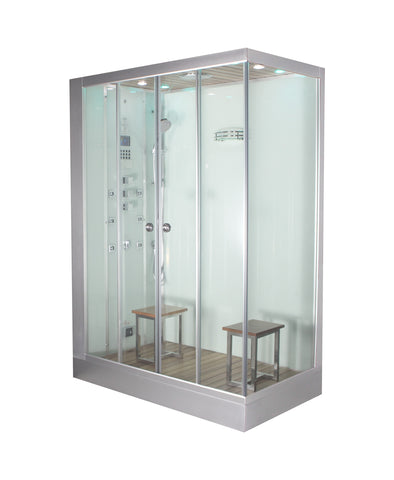 Platinum DZ961F8 Walk-In Steam Shower-White