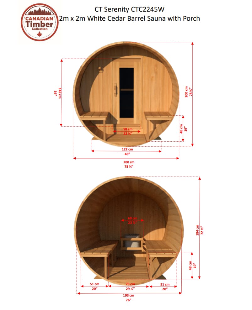 Canadian Timber Serenity CTC2245W 2-4 Person Traditional