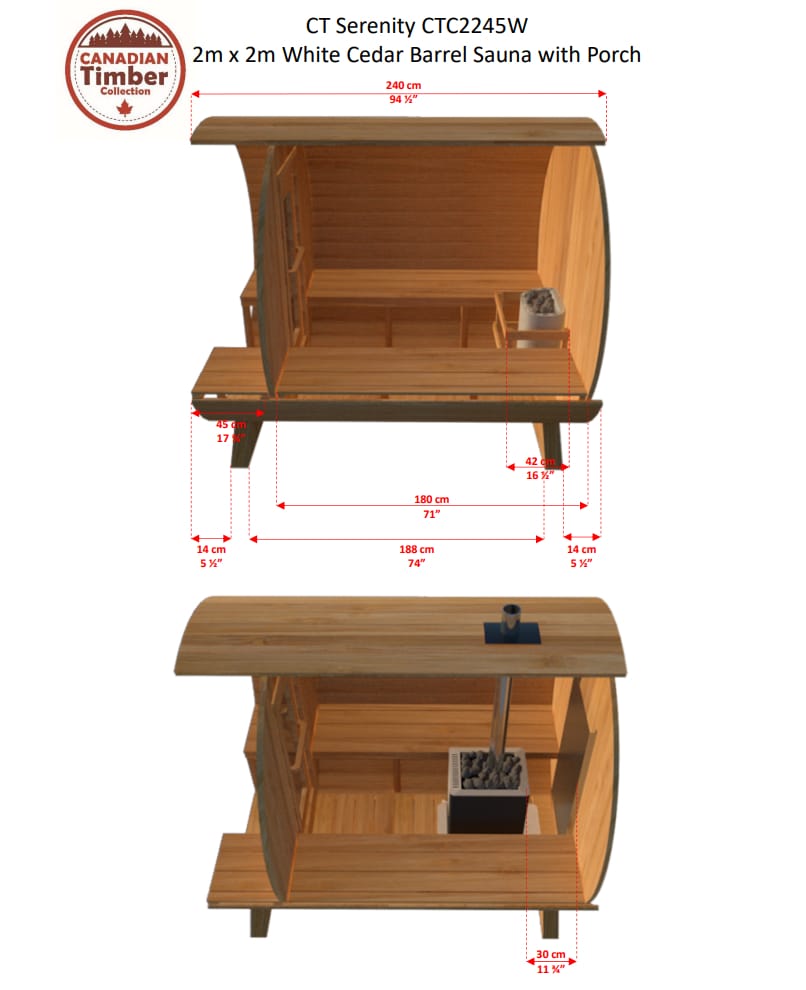 Canadian Timber Serenity CTC2245W 2-4 Person Traditional