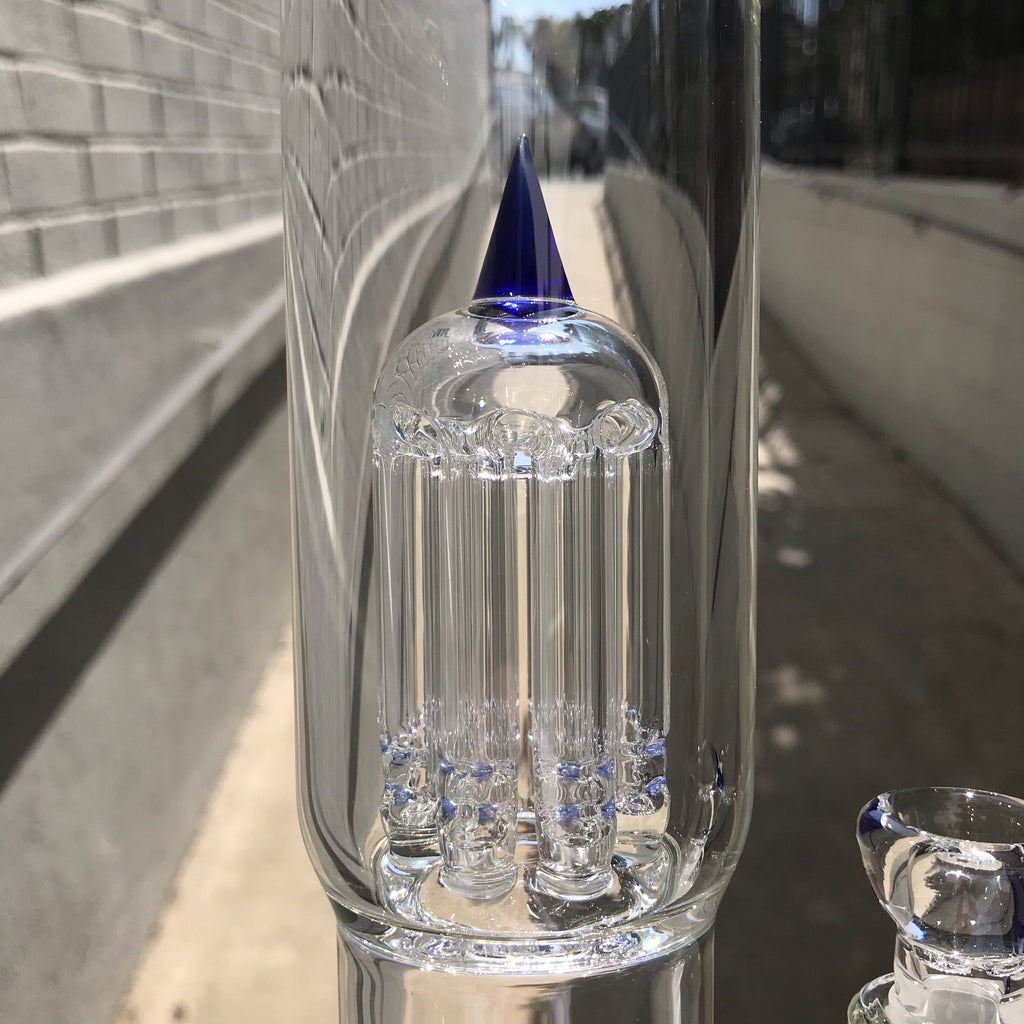 Sovereignty Glass Stemline to 8 (Partial Accent) Color Cobalt Blue Satin (50mm)