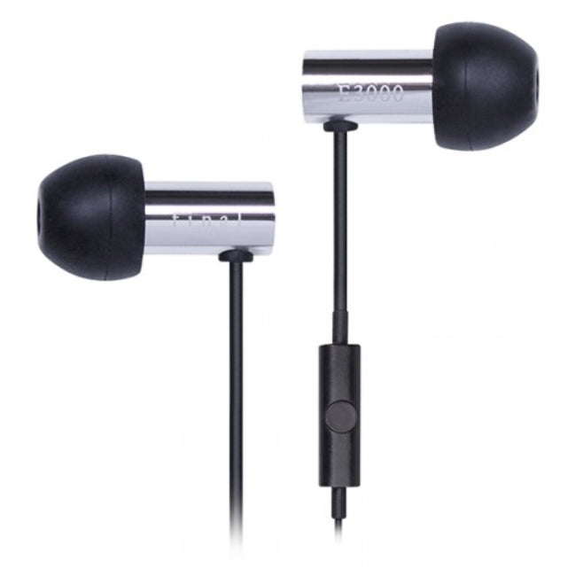 Final E3000C - In Ear Isolating Earphones with Controls & Mic - Stainless Steel - Refurbished