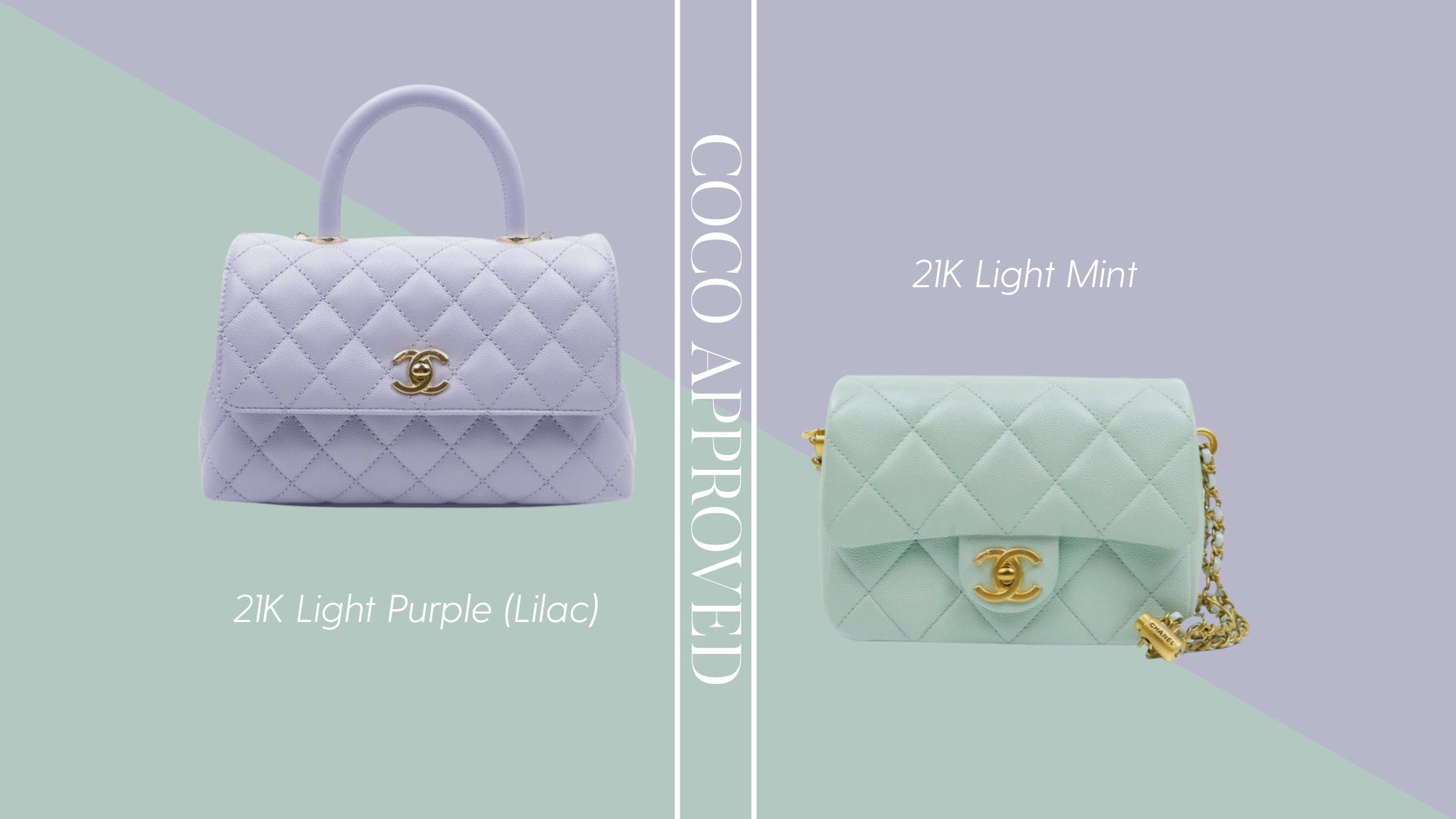 Chanel 2021 New Seasonal Colours - 21K Light Purple & Light Mint – Coco  Approved Studio