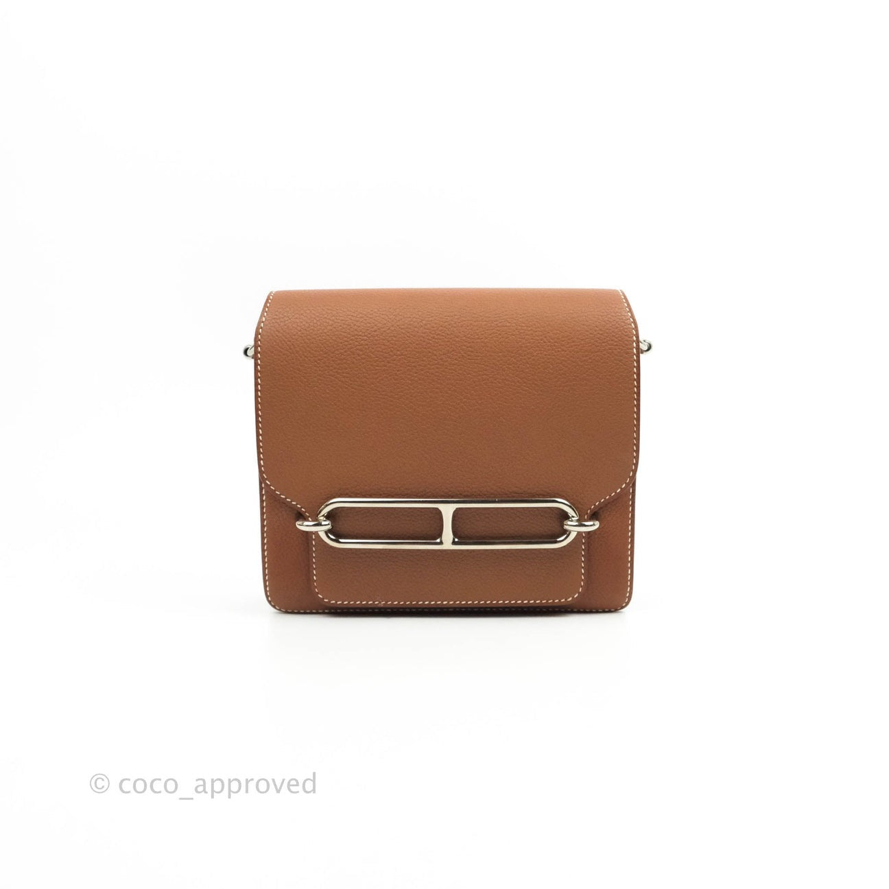Hermes Handbag Signature Colour - Hermès Roulis Mini 18 Fauve Barenia