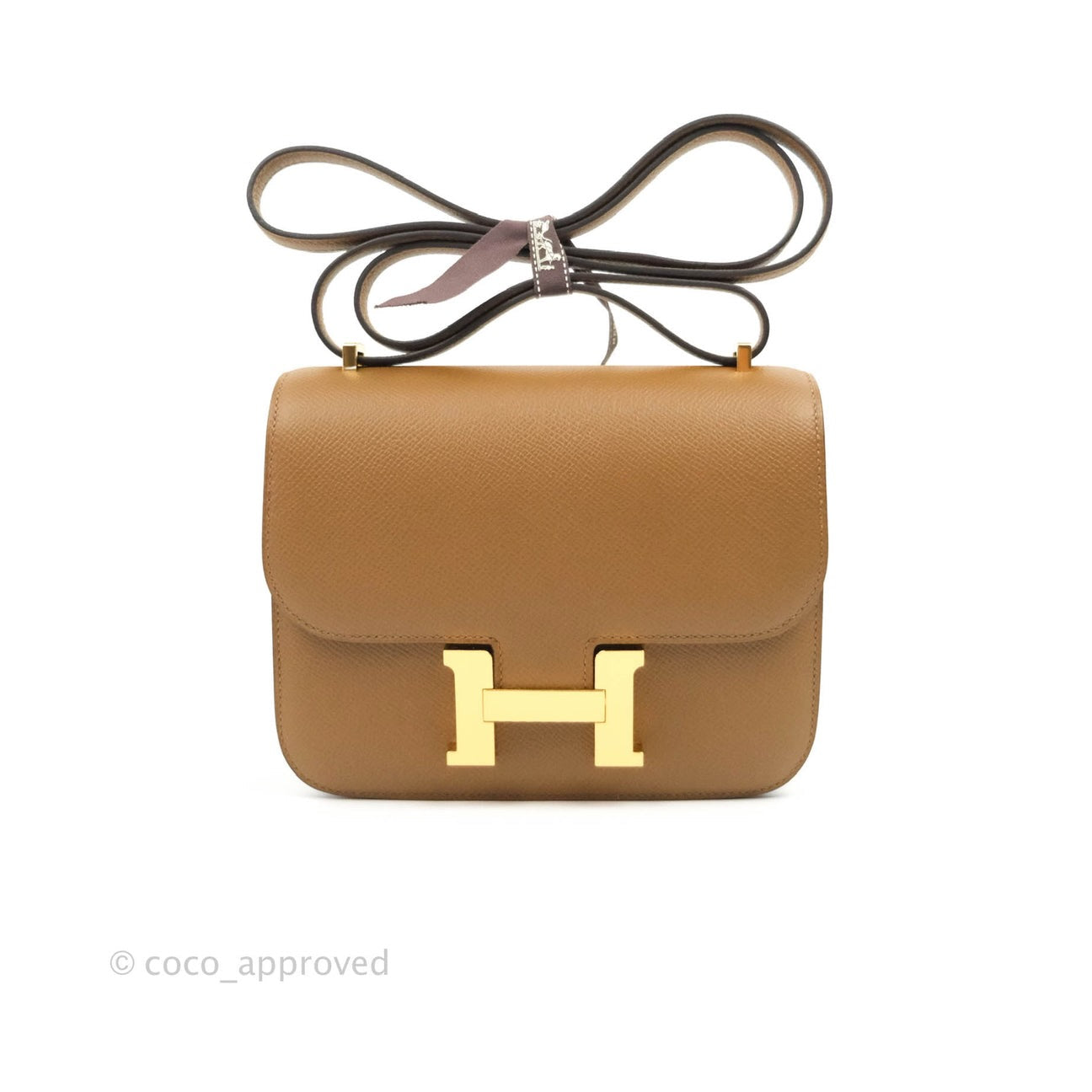 Hermes Handbag Signature Colour - Hermes Constance Mini 18 Alezan Epsom