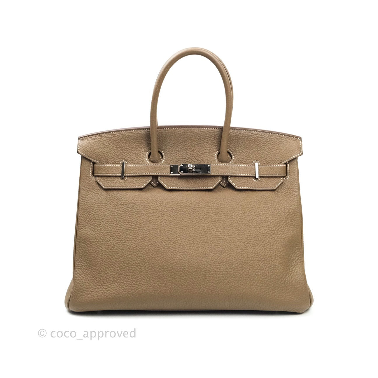 Hermès Handbag Signature Colour - Hermès Birkin 35 Etoupe Togo Palladium Hardware