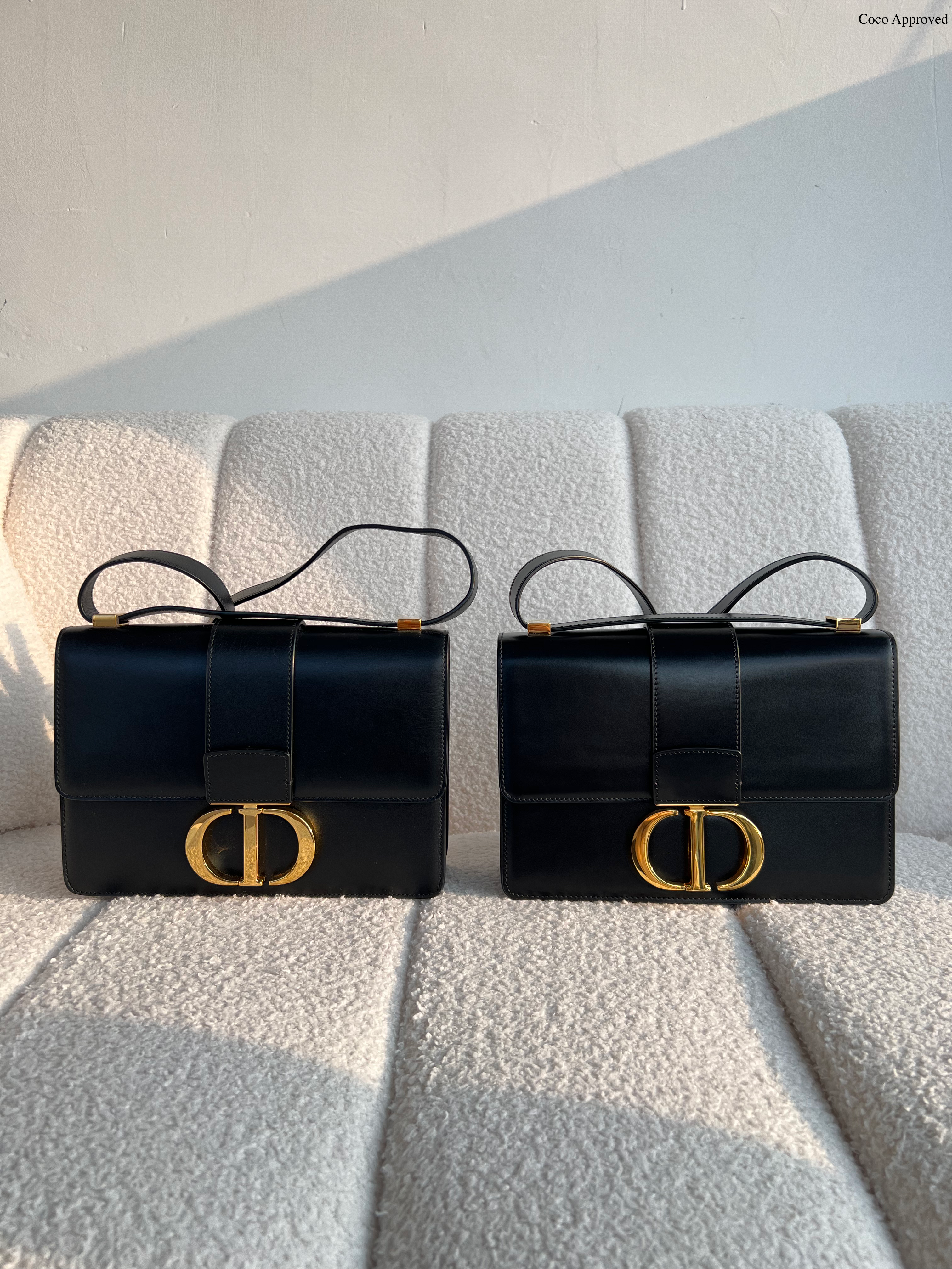 Christian Dior Black Calfskin 30 Montaigne Bag Gold Hardware, 2022 (Very Good)