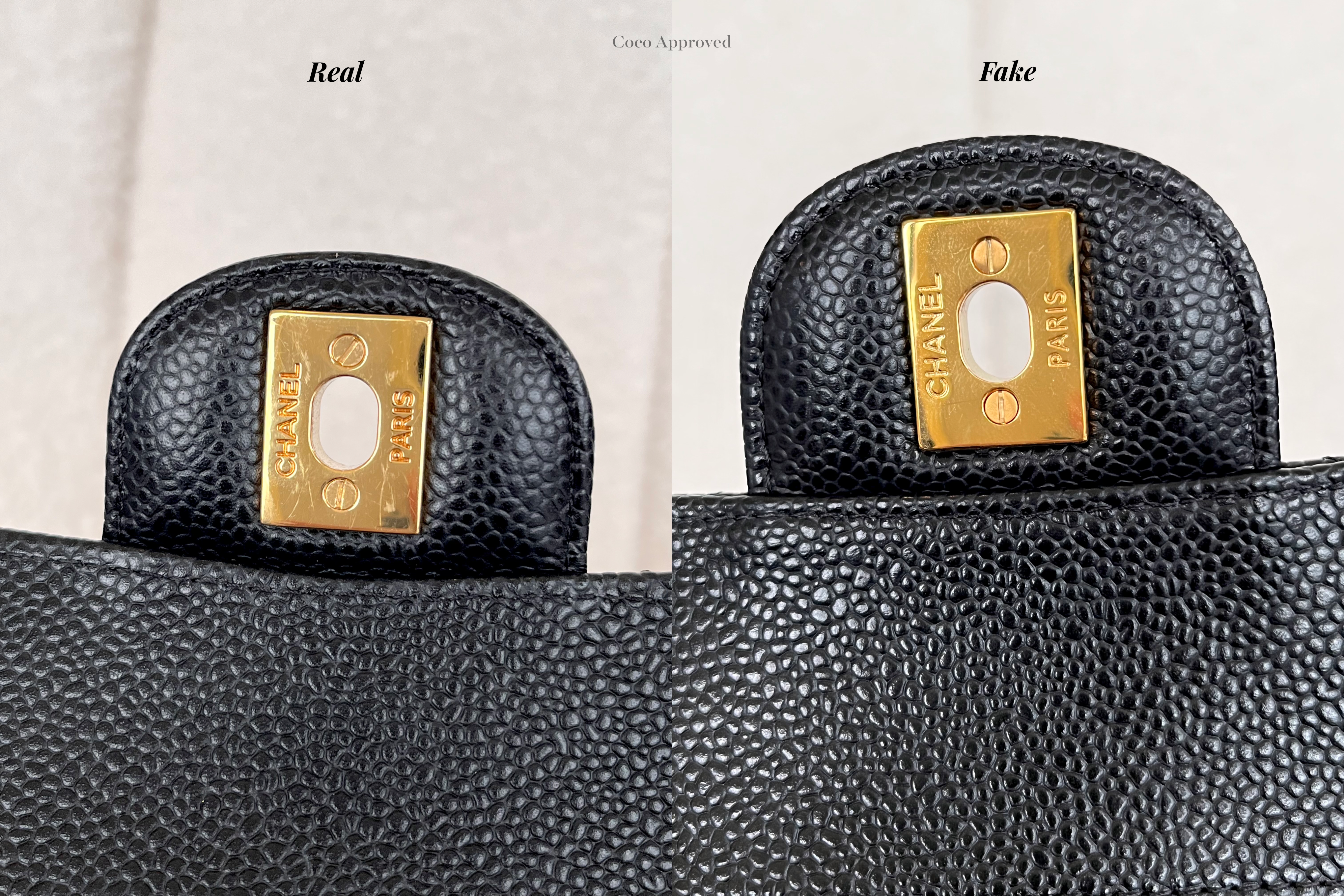 Could you tell which one is Real/Fake? Spot the Counterfeit! 3 - Chanel Small Classic Flap Black Caviar Gold Hardware