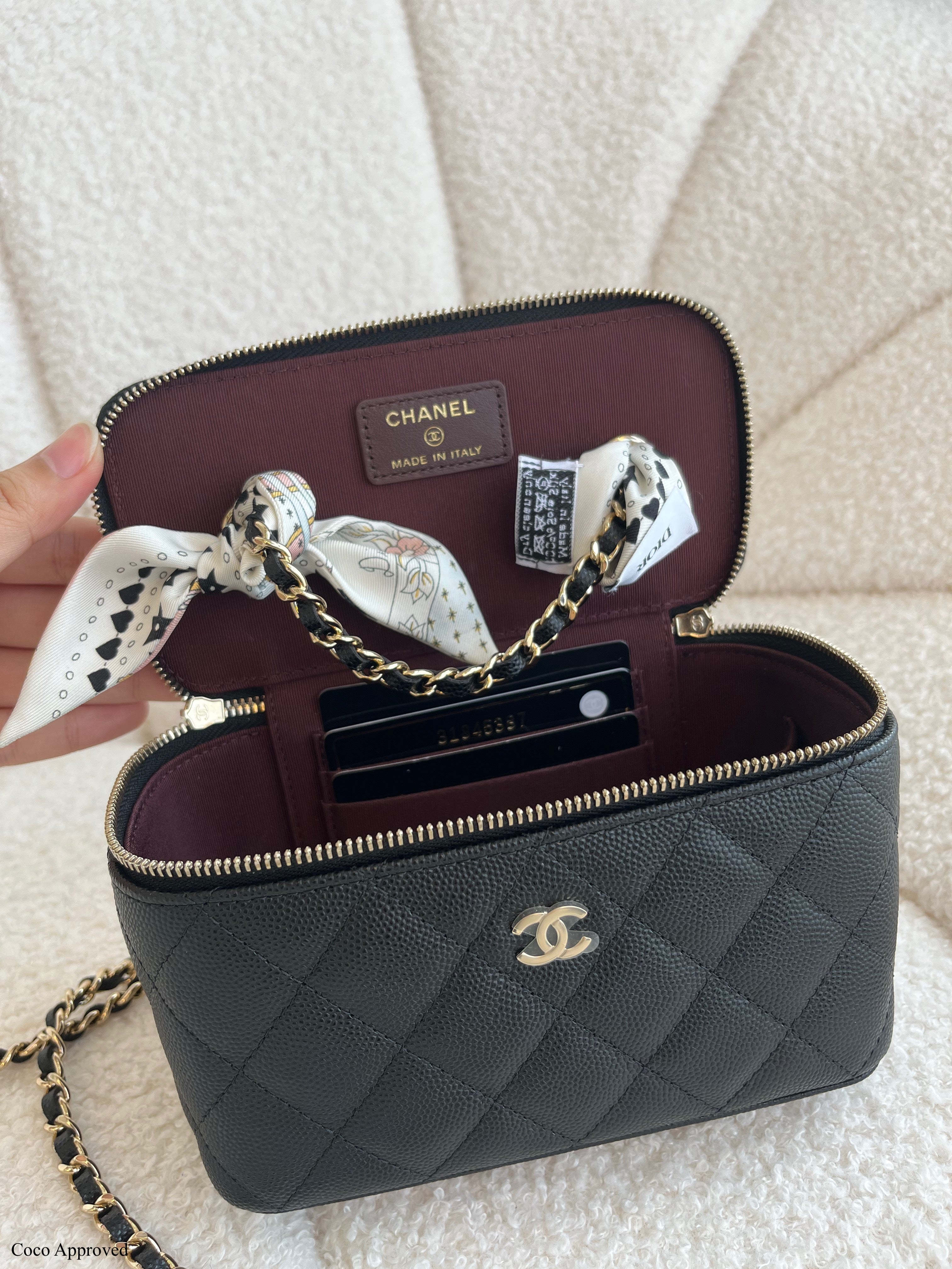 chanel top handle vanity case