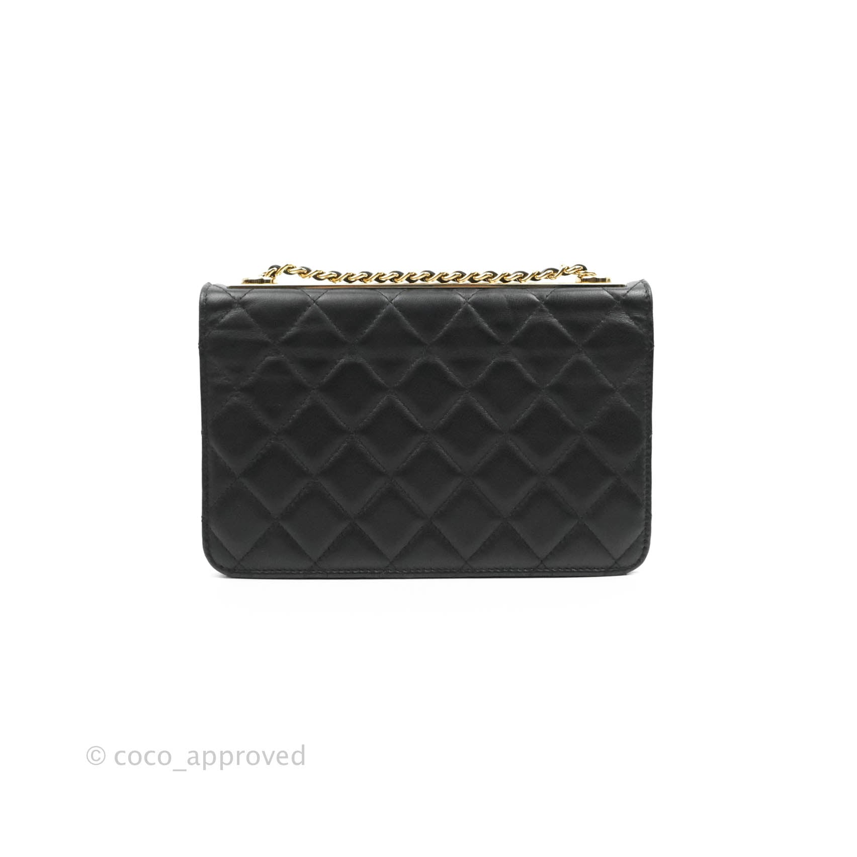 Chanel Trendy CC WOC Wallet on Chain Black Lambskin Gold Hardware – Coco  Approved Studio