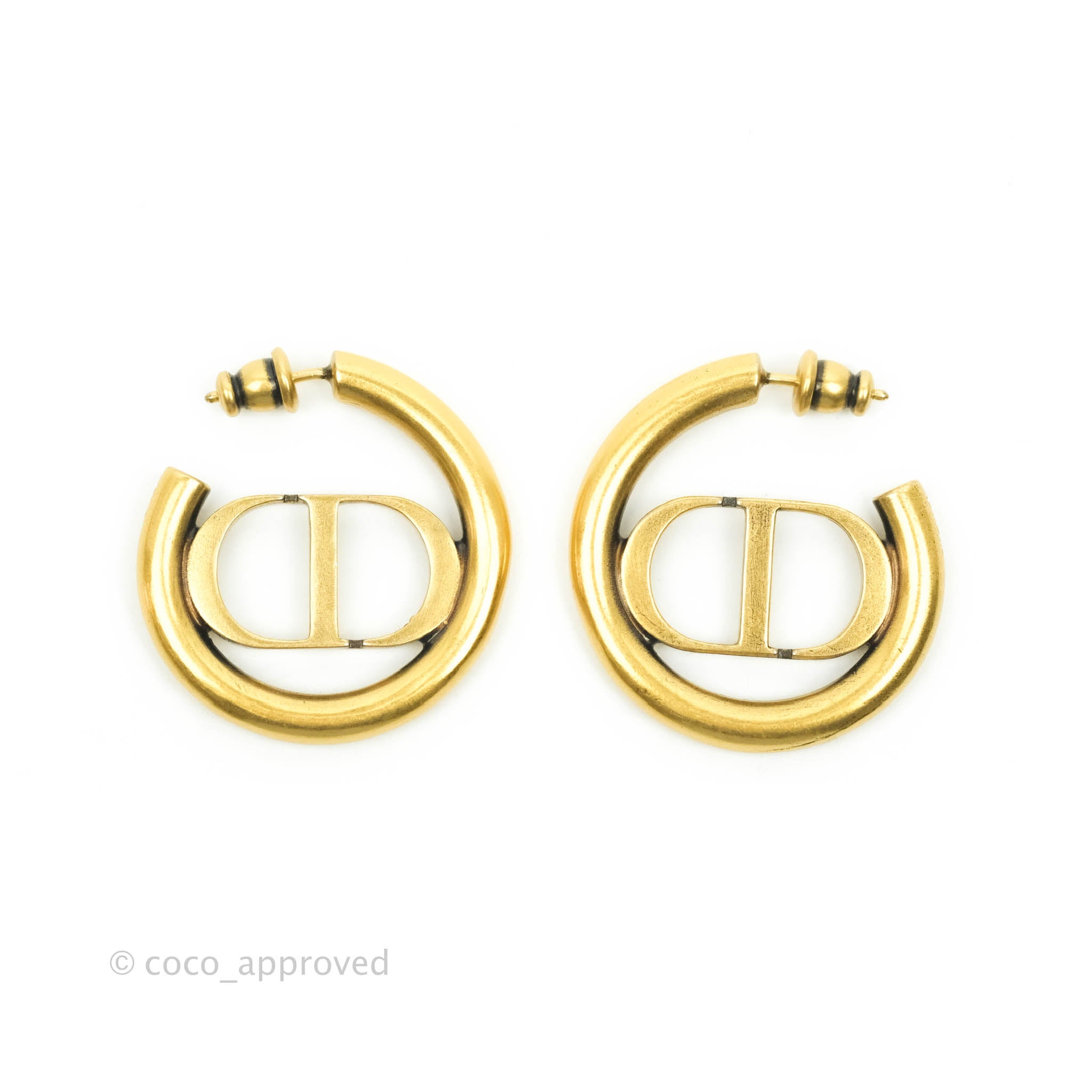 30 Montaigne Earrings GoldFinish Metal and Black Lacquer  DIOR US