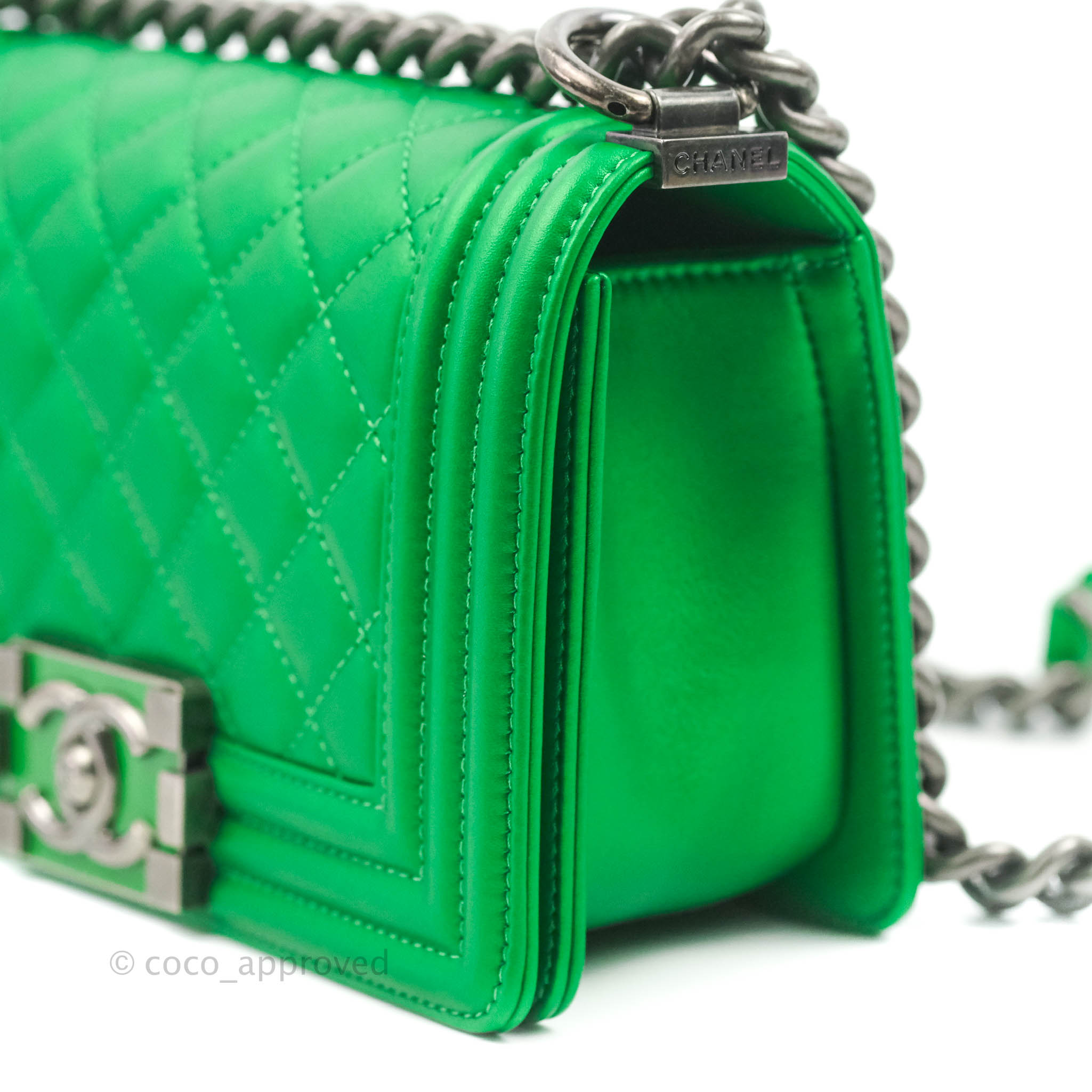 Chanel Boy Bag in mint green  Unique Designer Pieces