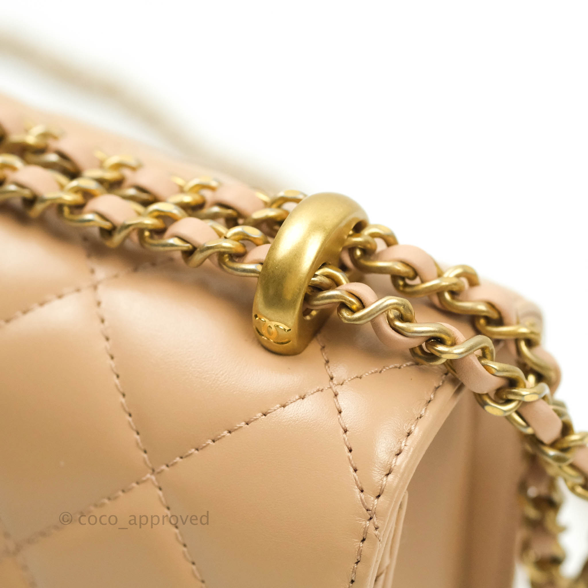 Chanel Quilted Mini Perfect Fit Adjustable Beige Calfskin Gold Hardwar –  Coco Approved Studio