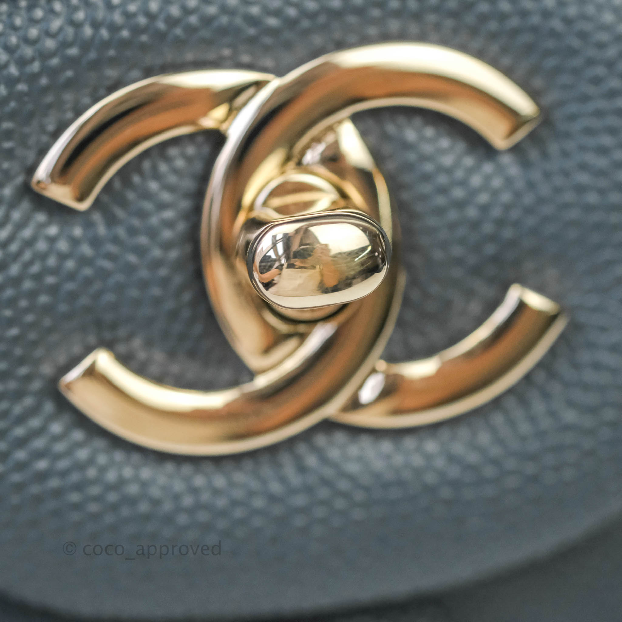 Chanel Jumbo Double Flap Grey Caviar Gold Hardware⁣⁣ 18B – Coco Approved  Studio