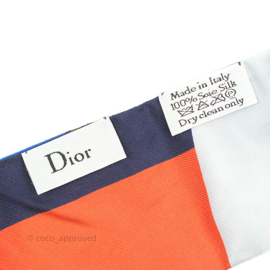 Christian Dior Silk Twilly in Blue – Coco Approved Studio