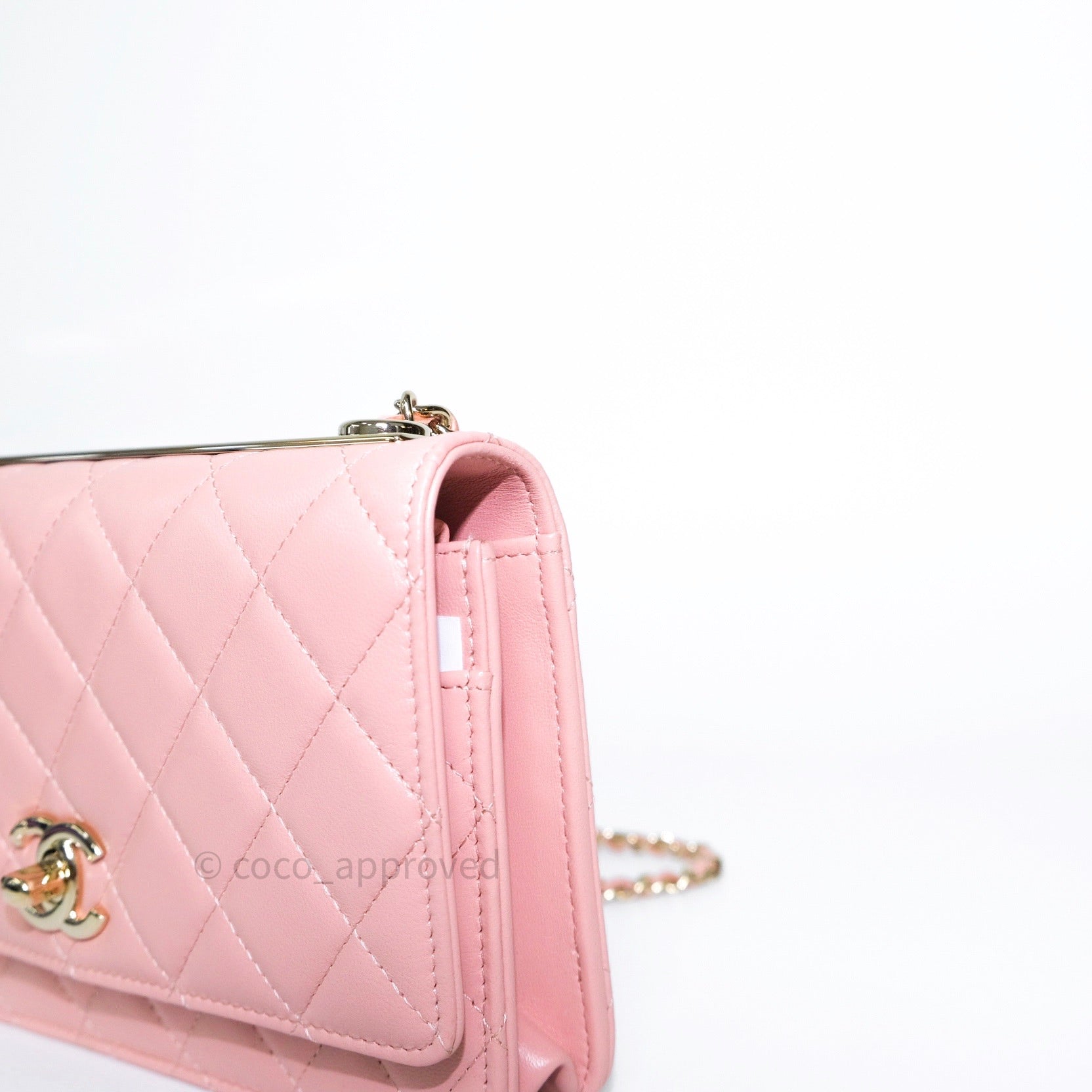 Chanel Pale Pink Quilted Caviar Wallet on Chain  myGemma  GB  Item  122038