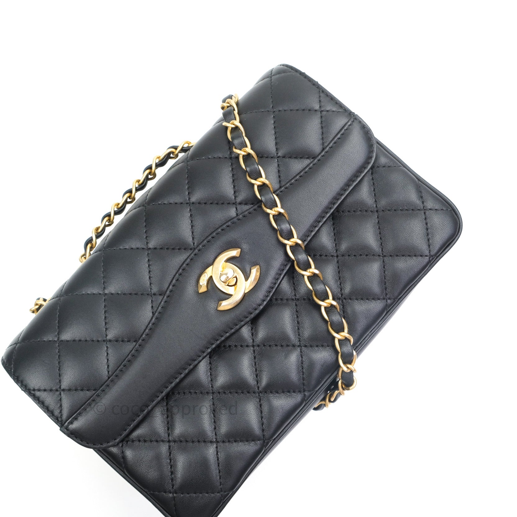 Chanel Coco Vintage Flap Bag Black Lambskin Gold Hardware 18C – Coco  Approved Studio