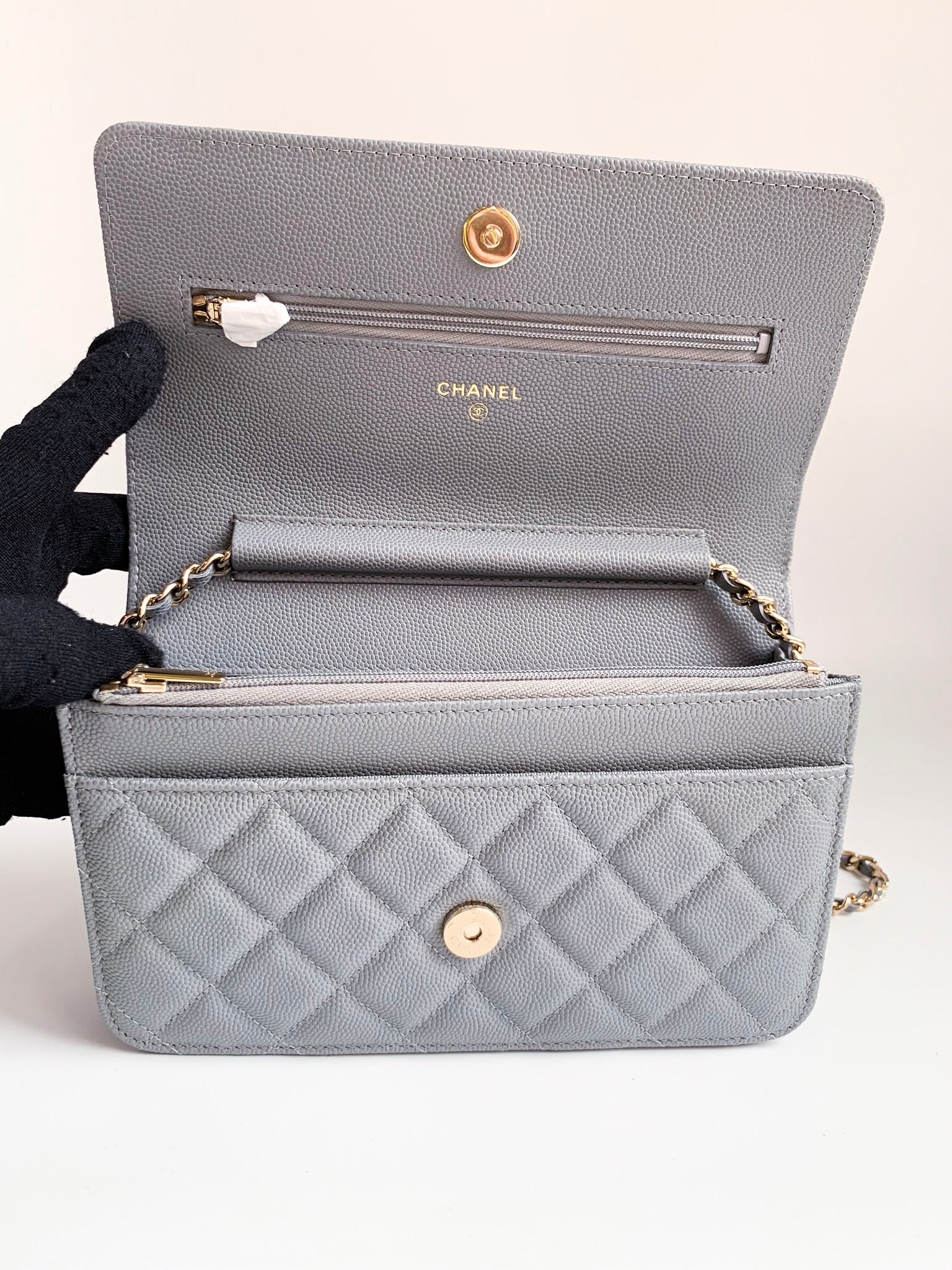 grey chanel woc