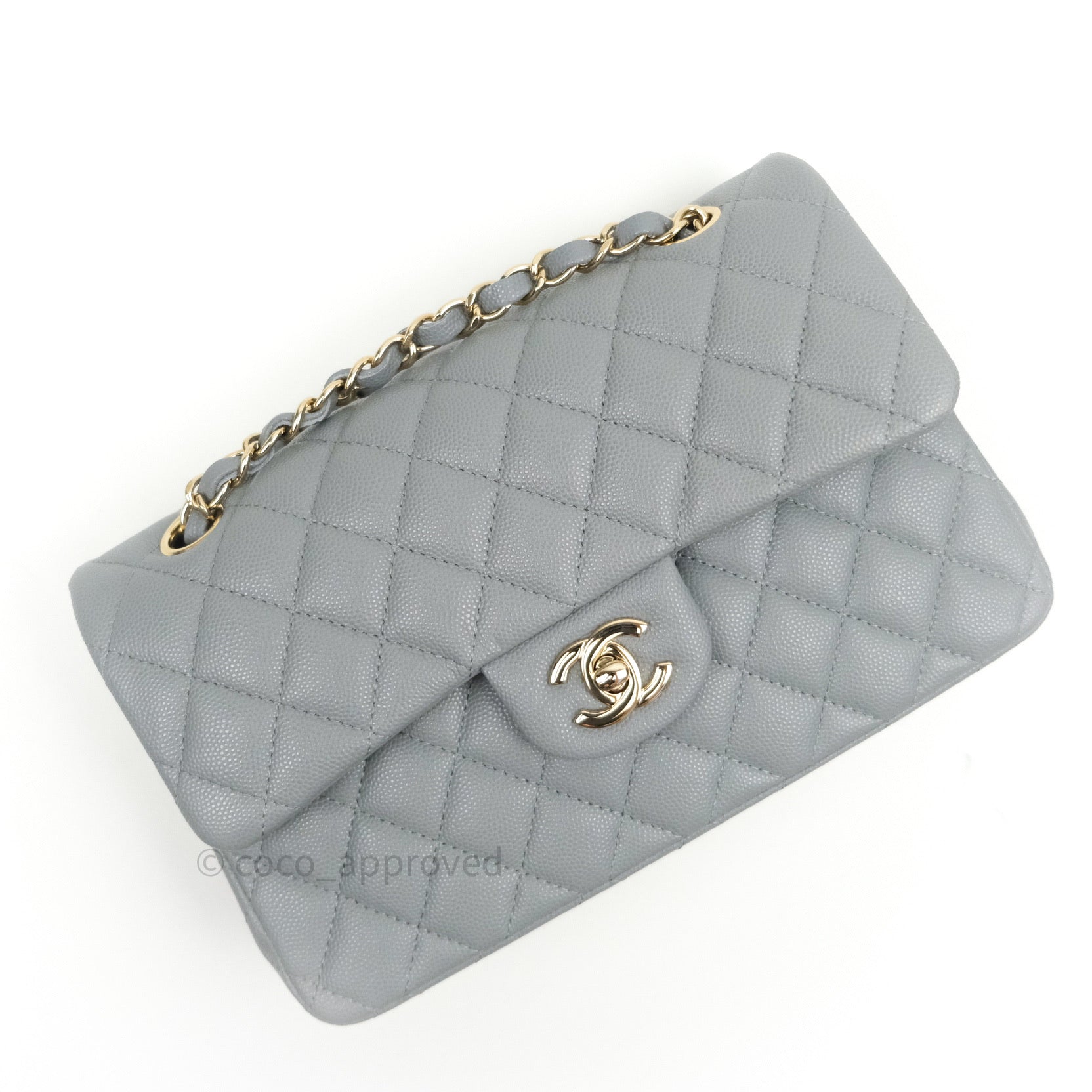 Chanel Gray Quilted Caviar Leather Jumbo Single Flap Bag with  Lot 56225   Heritage Auctions