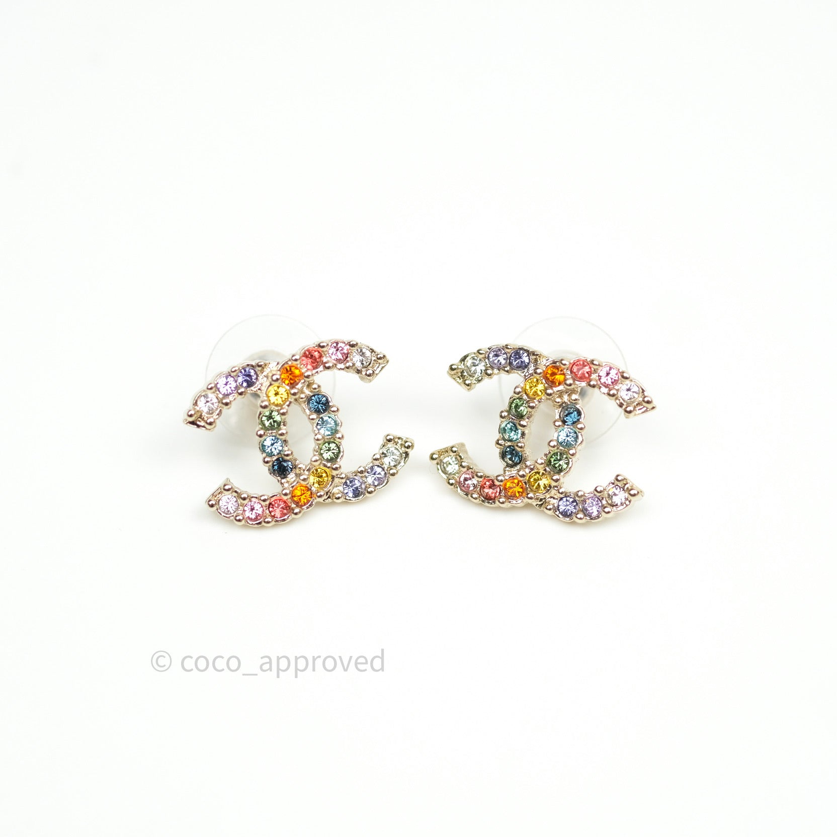 chanel rainbow earrings